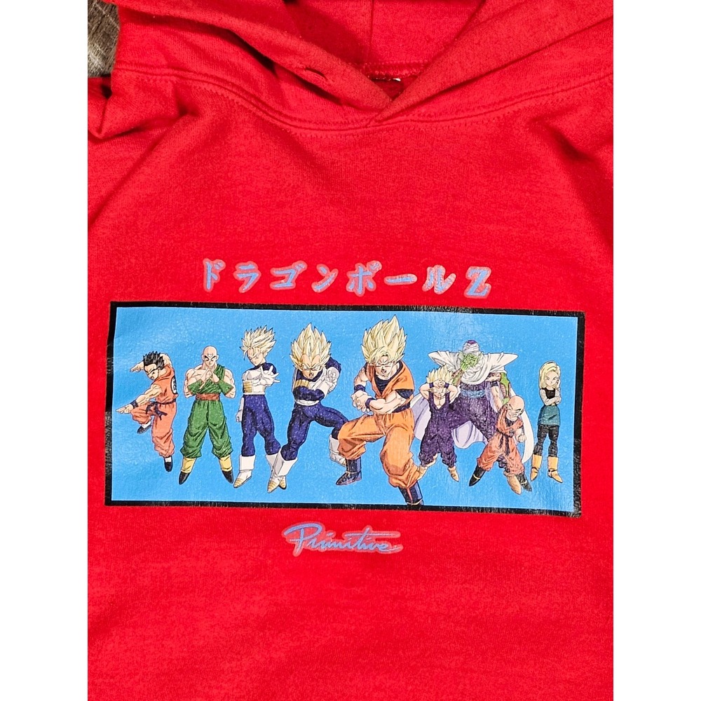 Primitive x Dragon Ball Z Mens Red Hoodie Z Fighters Graphic Sweatshirt Medium - Picture 2 of 7